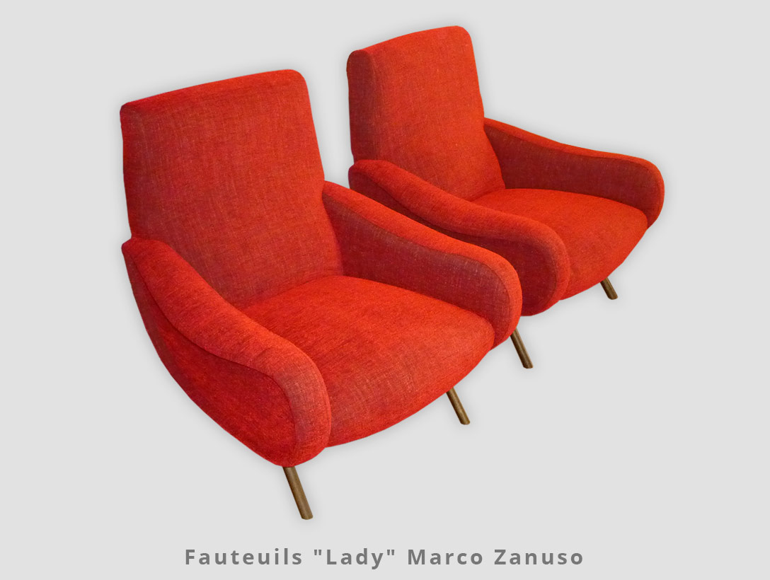 Fauteuils "Lady" Marco Zanuso